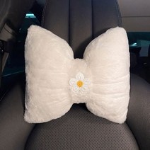 자동차 머리 받침 목 베개 유니버설 허리 요추 지원 쿠션 자동 귀여운 플러시 좌석 등받이 낮잠 베개 자동차 액세서리
