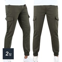 더빅보스 2장세트 SA 조거 면 사계절용 남자 스판 카고바지