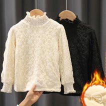 도오빠 아동 기모 블라우스 하이넥 셔츠 목폴라 터틀넥 털안감 겨울 여아 키즈 주니어 여아블루아스