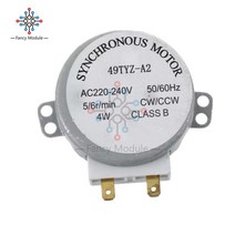 AC모터 1pcs 마이크로파 모터 턴테이블 턴 플레이트 cwccw 클래스 b 4w 5060hz ac 220-240v 로터리 테이블 동기 모터 49tyz-a2