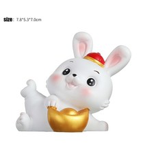 2023년 계묘년 토끼해 토끼 장식품 액막이 새해선물 장식 장식 자동차 홈 장식 데스크탑 장식 자동차 인테리어 장식 rabbit decoration, a