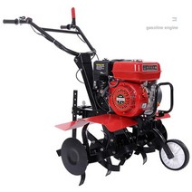 농기계 나무 잔가지 파쇄기 7.5hp 가솔린 경운기 흙 풀기 및 쟁기질 농업용 제초기, 빨간색