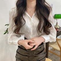 새틴 벌룬 블라우스[2col]-와이앤와이