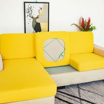사계절 쇼파커버 천갈이 패드 카우치 분리형 제작 천커버 매트 만능 세트 쿠션, 23 그레인 벨벳을 흔드는 것은 노란색입니다
