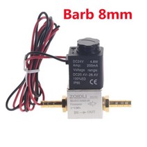 전동벨브 솔벨브 압축기 밸브 14 공기 물 기름을 위한 일반적으로 닫히는 압축 공기를 넣은 알루미늄 솔레노이드 벨브 12v 24v 전압, 2v025-와이어-bt-8mm, 12V DC