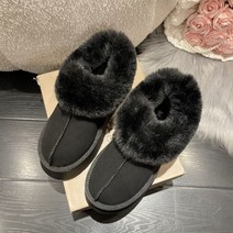 모카신 양털모카신 짧은 플러시 스노우 부츠 스웨이드 털 첼시 발목 여성용 따뜻한 플랫 슈즈 플랫폼 숙녀 신발 겨울