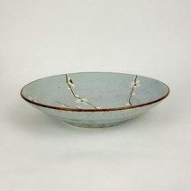 이찌하라 고풍스러운 일본접시 매화 벚꽃 면기 접시, 원형접시(중), 1개