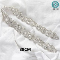 (1 pc) 모조 다이아몬드 신부 실버 크리스탈 아플리케 골드 패치 페르시 벨트 웨딩, wdd0740 실버