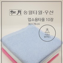 [송월타월] 마사지/미용실/가정용/ 업소용타올(대 36 x 78) 10장, 분홍