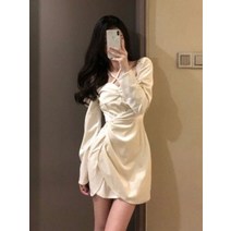 키작은 여성 봄 원피스 여성복 부드러운 달콤한 스타일 가을 트렌디 얼짱 홀리데이 솔리드 올 매치 클럽 웨
