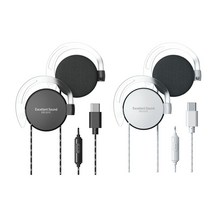 쉽찍얾 EXS C타입 귀걸이형이어폰/X21C/통화/음악/C타입 꼿빚짱 FRi68+1k046, 쿠팡 화이트