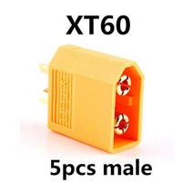 컨트롤러 배터리 RC 항공기용 노란색 XT30 XT60 남성 여성 금 도금 커넥터 플러그 10개입, 5개 XT60 male