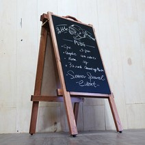 안다미로 크로스 나무 입간판 카페 메뉴판