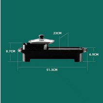 여름 신전골 일체형 냄비 가정용 다용도 비점착 전기 전골 바베큐기 후라이 멀티 전골 일체형 냄비, 샤신 샤브샤브 일체형 냄비, 8---80개는 찍어주세요
