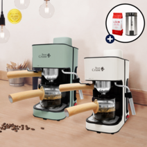 가정용 커피머신 반자동 업소용 자동 머신기+원두그라인더+고급원두 사은품, 머신기(올리브그린)+원두그라인더+고급원두