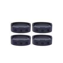 원형 고무 가구 발매트 4p, 블랙