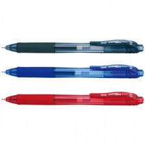 펜텔 에너겔 엑스 중성펜 05mm 1자루 노크식볼펜 펜텔볼펜 에너겔볼펜 메탈포인트, 적색 0.5mm (593305)