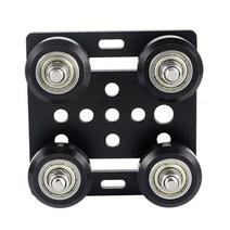 OpenBuilds 용 3D 프린터 액세서리 v 슬롯 유럽 표준 2020 알루미늄 프로파일 풀리 V 슬롯 갠트리 플레이트, 하나, 검정, 01 Black