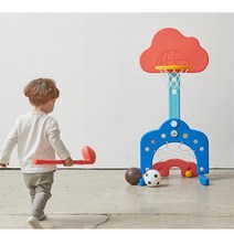 대근육 실내운동 공놀이 높이조절 유아농구대 골대