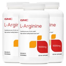 GNC 엘아르기닌 1000mg 180정, 3병