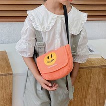 어린이 캔버스 크로스백 스마일 어린이집 슬링백