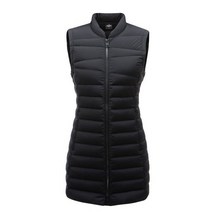 아이더 여성 긴기장 구스(90:10)다운 슬림 베스트/긴기장의 다운 조끼 (S기준 기장 76cm)/나이론 스트레치 원단 안/겉감 사용/앵커롱 베스트 블랙(DWW19674Z1)