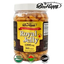 비해피 캐나다 로열젤리 동결건조1000mg 생로얄제리 로얄제리효능 360소프트젤, 360캡슐, 1개