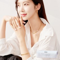 2종세트 써지컬스틸 돼지코 사슬연결체인 목걸이팔찌