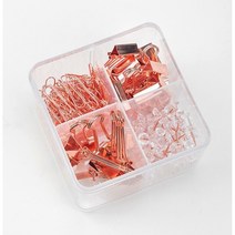 델리 로즈골드 더블클립 세트 171p 78551, 1세트-