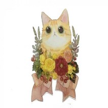 [영화사] 플라워 고양이 전사지 티셔츠 의류리폼 DIY