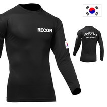 쿨론 RECON 수색대대 검정 긴팔 군인 군대 티셔츠
