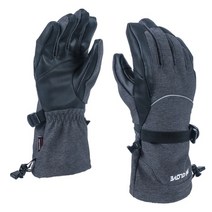 터치 스크린 눈 스키 장갑 dupont sorona 단열 남성 여성 겨울 따뜻한 스노우 보드 장갑, l, 씨엔, 회색