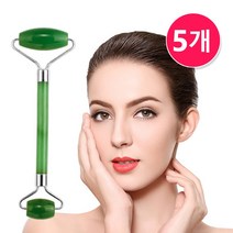 차차미 옥 롤러 마사지기 피부마사지 페이스롤러 림프 얼굴붓기 리프팅 턱선 마사지, 5개