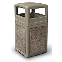 Commercial Zone 돔 뚜껑이 있는 42 갤런 StoneTec 패널 색상: 블랙 리버스톤 USA 미국