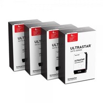 (Western Digital) Ultrastar HDD 패키지 4TB DC HC310 HUS726T4TALA6L4 패키지 (3.5HDD/ SATA3/ 7200rpm/ 256MB) (4PACK) 패키지, 단일 저장용량, 단일 모델명/품번