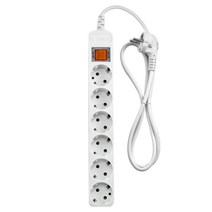 대현 모노케어 멀티탭 6구 접지 화이트 10A 1800w 전기연장선 전선형, 1개, 3m
