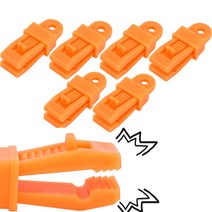 몽골텐트 차고지텐트 붕어빵포장마차 자바라텐트 캐노피천막 4/6/12pcs 야외 텐트 캐노피 클립 천막 Windpr, 12 orange 6PCS