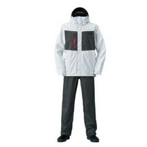 다이와 DAIWA 방풍 방수 투습 고성능 낚시복 낚시 수트 상하의 세트 DR-36008, 화이트