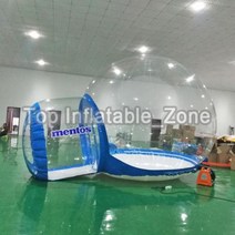 풍선 버블 하우스 3m4m5m 야외 에어 로그 캐빈 하우스 캠핑 투명 이글루 돔 클리어 버블 풍선 텐트, 4m, 1