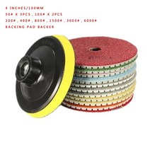 샌딩기 12 개대 다이아몬드 연마 패드 키트 100mm 습식 또는 건식 화강암 석재 콘크리트 대리석 연마 연삭 디스크 사용, 협력사