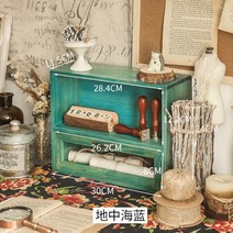 빈티지 엔틱 우드 원목 미니 주방 식탁 테이블 위 선반 인테리어 소품, B