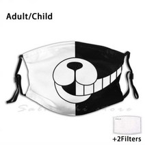 모노 쿠마 미소 마스크 단간 론파 모노쿠마 무서운 애니메이션 어두운 곰 웃음 악마, One Size, Adult Mask