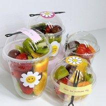 컵과일도시락용기 과일컵 50p 티라미수용기 떡포장 빙수 원형샐러드 과일컵 디저트 포장용기 PET용기 PP용기 돔형 용기, 2. PP 돔형_소(230ml) 50개, 50개