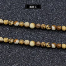 비즈공예 원석 ICNWAY 2 가닥 천연 크리스탈 옥 마노 3mm 둥근 구슬 흩어져있는 머리핀 스텝 재료 Diy 목걸, 07 YELLOW