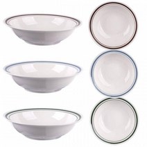 포인트 라인컬러 홈카페 라인 샐러드볼 (21.5cm) 국산 도자기 2P세트, 그린(2P)