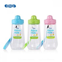 코멕스 아쿠아리스 380 유아용 빨대물병 3종 택1 물통 냉장고물병 보틀 아기물병 유아물병 플라스틱물병 플, 1개, 핑크