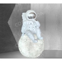 달우주장식품 조형물 정원꾸미기 조경 정원소품 FRP FRP조형물 돌조각상 바닥 대형피규어, 1.45m 실버 마스크