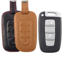 [바보사랑] YF쏘나타 쏘렌토R 스마트키 키홀더 가죽 케이스_08[더조은셀러], 상세 설명 참조, Key08:베이직케이스_블랙