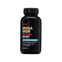 지엔씨 지앤씨 GNC MEGA MEN 메가맨 50 Plus 남성용 종합 비타민 60정, 60 Count (Pack of 1)