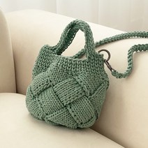 울클럽 위브 버킷백 DIY패키지 + 코바늘 10호 + 대바늘 6mm + 부자재, 510빈티지딥마린(실).코바늘10호.대바늘6mm.부자재